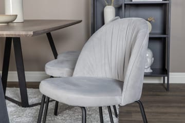 Rektangulär matgrupp Venture Home Grå Natur 6st - Møbler - Bord - Spisegruppe
