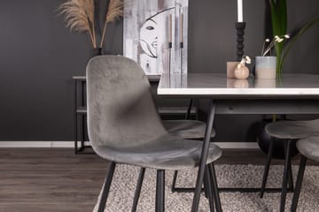 Rektangulär matgrupp Venture Home Grå Svart 4st - Møbler - Bord - Spisegruppe