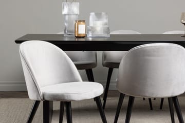 Rektangulär matgrupp Venture Home Grå Svart 6st - Møbler - Bord - Spisegruppe