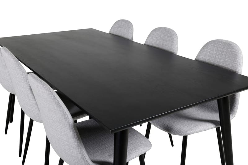 Rektangulär matgrupp Venture Home Grå Svart 6st - Møbler - Bord - Spisegruppe