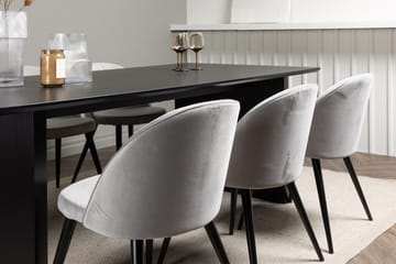 Rektangulär matgrupp Venture Home Grå Svart 6st - Møbler - Bord - Spisegruppe