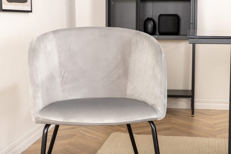 Rektangulär matgrupp Venture Home Grå Svart 6st - Møbler - Bord - Spisegruppe