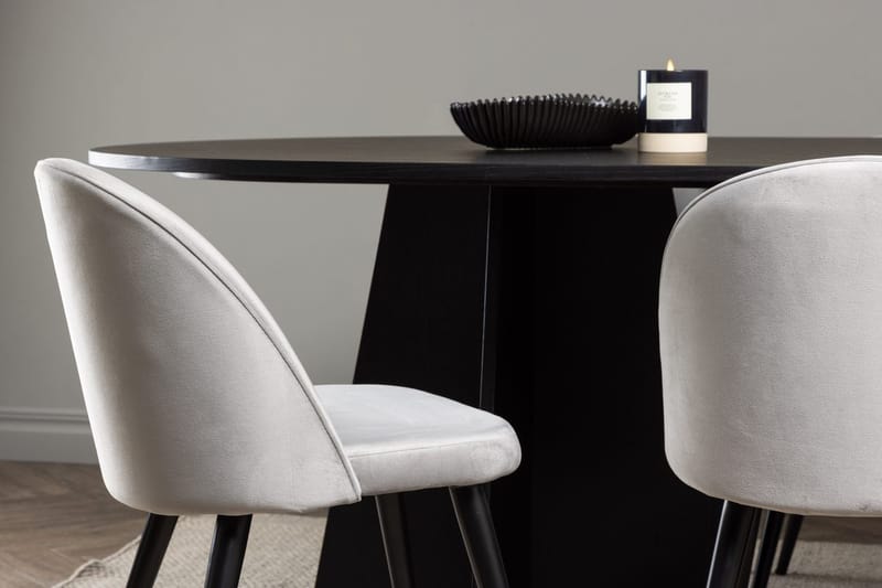 Rektangulär matgrupp Venture Home Grå Svart 6st - Møbler - Bord - Spisegruppe