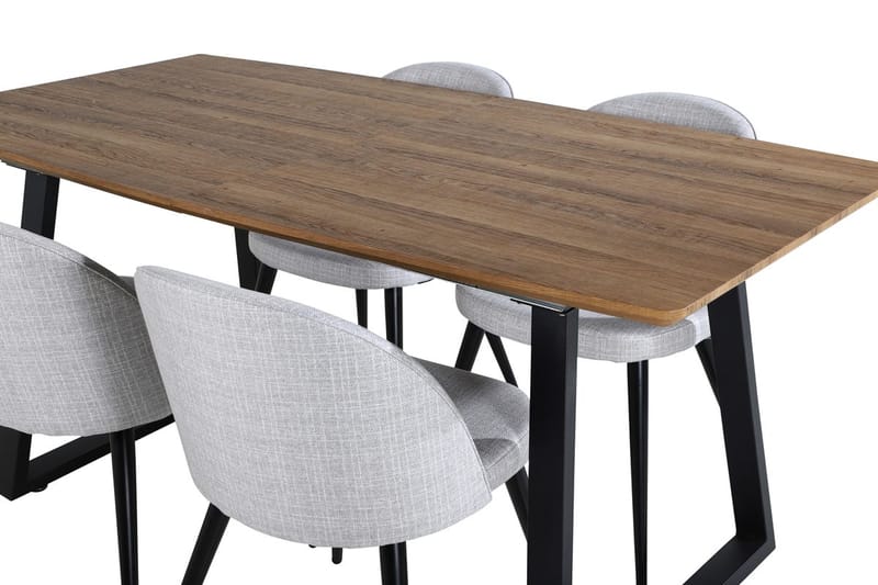 Rektangulär matgrupp Venture Home Grå Valnöt 4st - Møbler - Bord - Spisegruppe