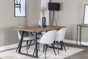 Rektangulär matgrupp Venture Home Grå Valnöt 4st - Møbler - Bord - Spisegruppe