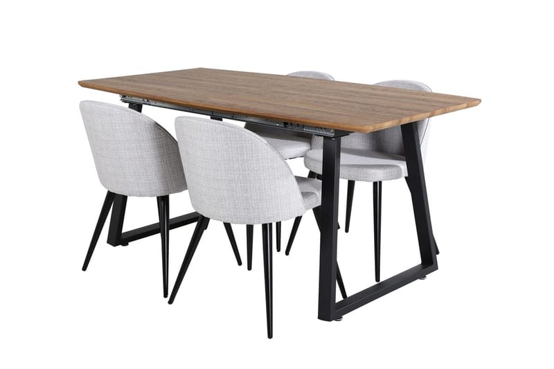 Rektangulär matgrupp Venture Home Grå Valnöt 4st - Møbler - Bord - Spisegruppe
