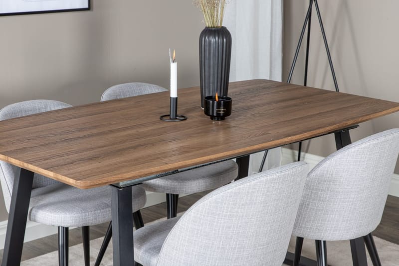 Rektangulär matgrupp Venture Home Grå Valnöt 4st - Møbler - Bord - Spisegruppe