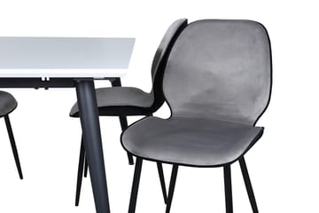 Rektangulär matgrupp Venture Home Grå Vit 4st - Møbler - Bord - Spisegruppe