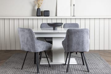 Rektangulär matgrupp Venture Home Grå Vit 4st - Møbler - Bord - Spisegruppe