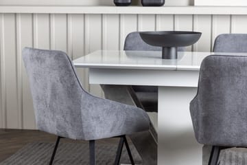 Rektangulär matgrupp Venture Home Grå Vit 4st - Møbler - Bord - Spisegruppe