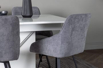 Rektangulär matgrupp Venture Home Grå Vit 4st - Møbler - Bord - Spisegruppe