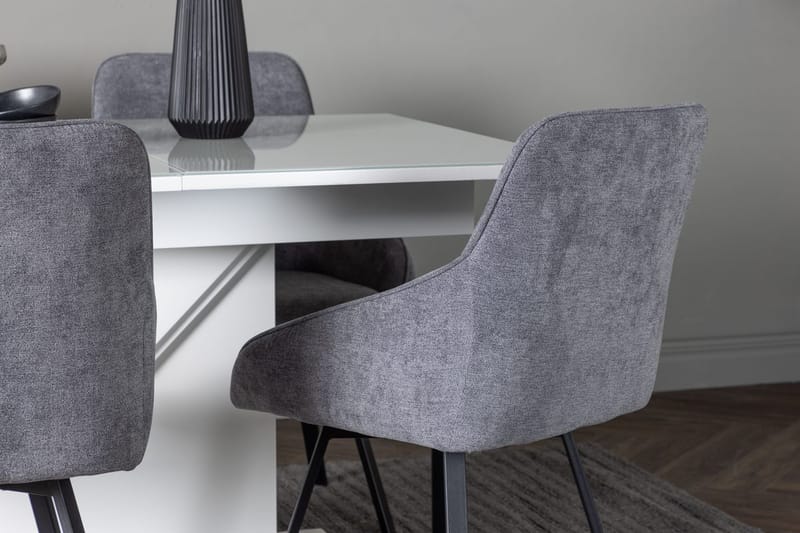 Rektangulär matgrupp Venture Home Grå Vit 4st - Møbler - Bord - Spisegruppe