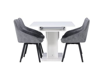 Rektangulär matgrupp Venture Home Grå Vit 4st - Møbler - Bord - Spisegruppe
