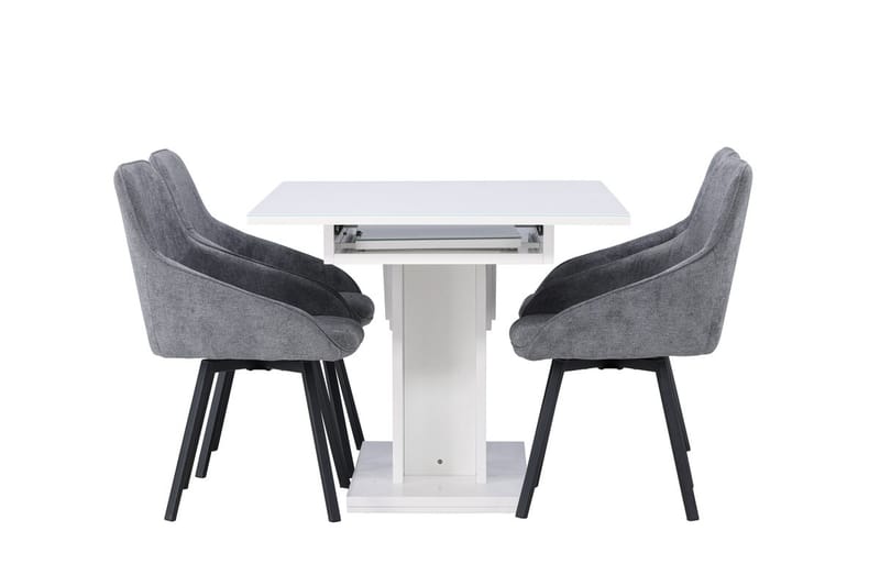Rektangulär matgrupp Venture Home Grå Vit 4st - Møbler - Bord - Spisegruppe