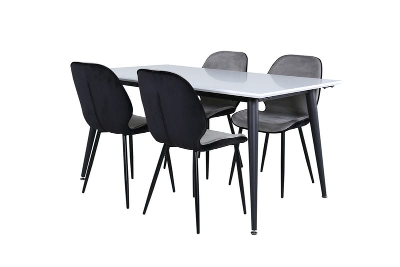 Rektangulär matgrupp Venture Home Grå Vit 4st - Møbler - Bord - Spisegruppe