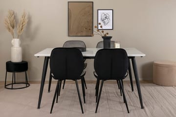 Rektangulär matgrupp Venture Home Grå Vit 4st - Møbler - Bord - Spisegruppe