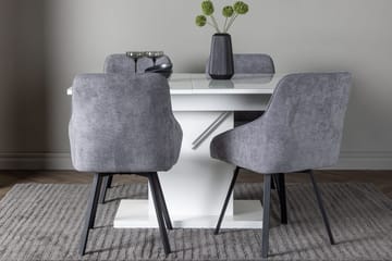 Rektangulär matgrupp Venture Home Grå Vit 4st - Møbler - Bord - Spisegruppe