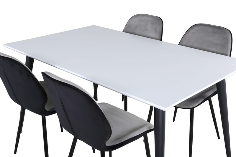 Rektangulär matgrupp Venture Home Grå Vit 4st - Møbler - Bord - Spisegruppe