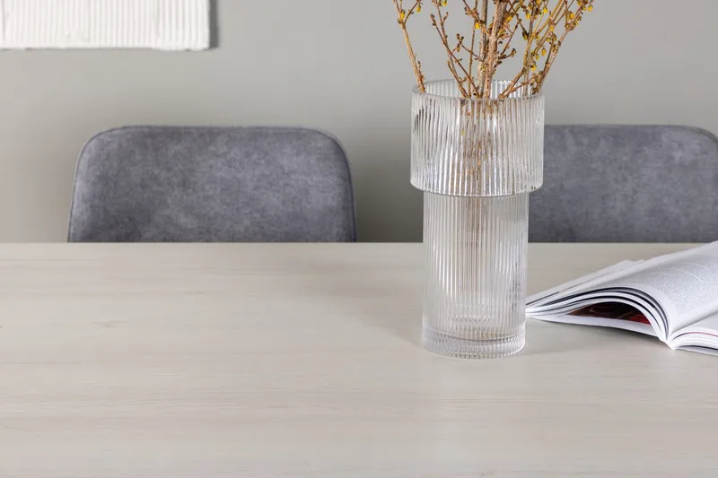 Rektangulär matgrupp Venture Home Grå Vit 6st - Møbler - Bord - Spisegruppe