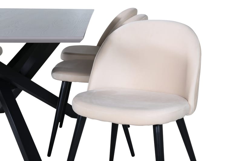 Rektangulär matgrupp Venture Home Grå - Møbler - Bord - Spisegruppe