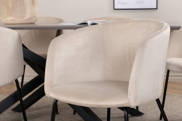 Rektangulär matgrupp Venture Home Grå - Møbler - Bord - Spisegruppe