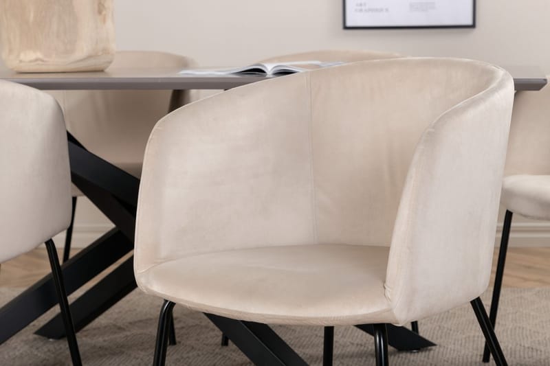 Rektangulär matgrupp Venture Home Grå - Møbler - Bord - Spisegruppe