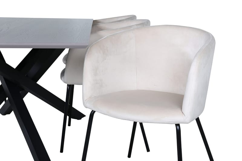 Rektangulär matgrupp Venture Home Grå - Møbler - Bord - Spisegruppe