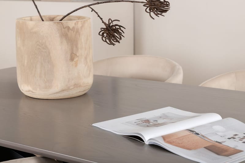 Rektangulär matgrupp Venture Home Grå - Møbler - Bord - Spisegruppe