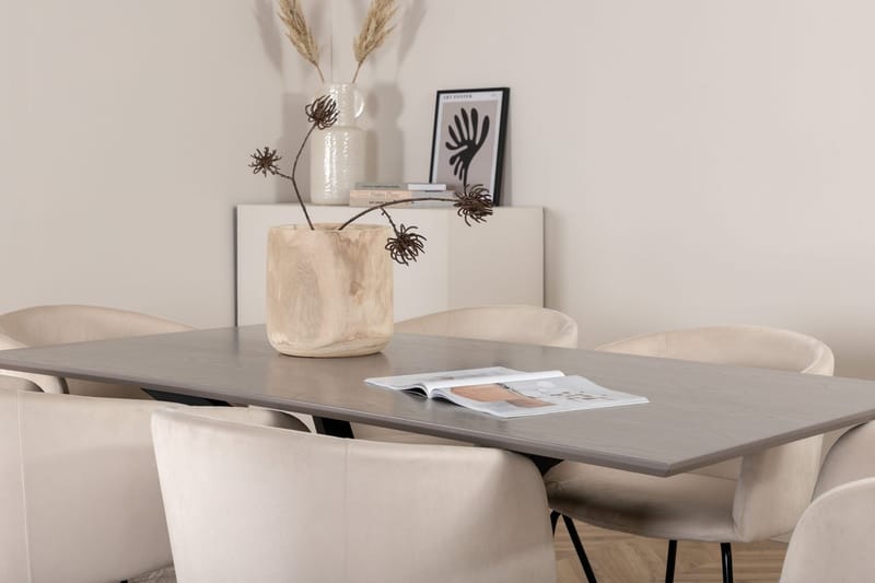Rektangulär matgrupp Venture Home Grå - Møbler - Bord - Spisegruppe