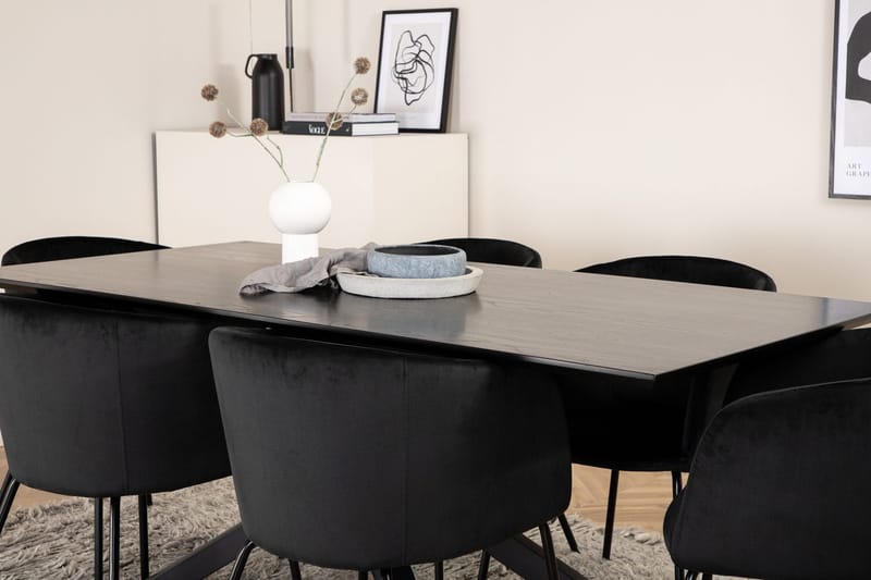 Rektangulär matgrupp Venture Home Grå - Møbler - Bord - Spisegruppe