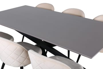 Rektangulär matgrupp Venture Home Grå - Møbler - Bord - Spisegruppe