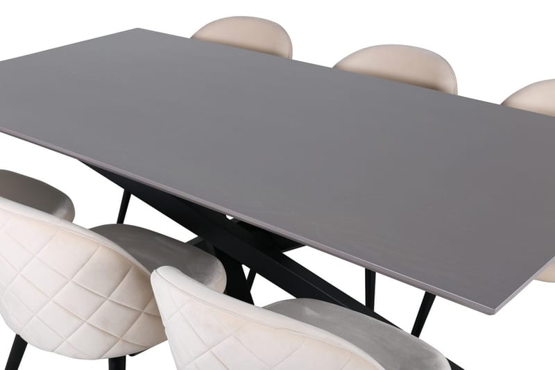 Rektangulär matgrupp Venture Home Grå - Møbler - Bord - Spisegruppe