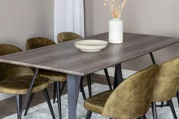 Rektangulär matgrupp Venture Home Grön Natur 6st - Møbler - Bord - Spisegruppe