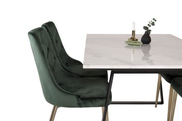 Rektangulär matgrupp Venture Home Grön Svart 4st - Møbler - Bord - Spisegruppe