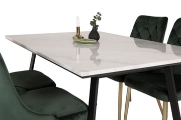 Rektangulär matgrupp Venture Home Grön Svart 4st - Møbler - Bord - Spisegruppe