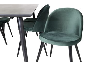 Rektangulär matgrupp Venture Home Grön Svart 6st - Møbler - Bord - Spisegruppe