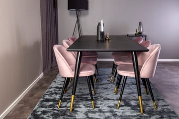 Rektangulär matgrupp Venture Home Guld - Møbler - Bord - Spisegruppe