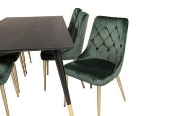Rektangulär matgrupp Venture Home Guld - Møbler - Bord - Spisegruppe