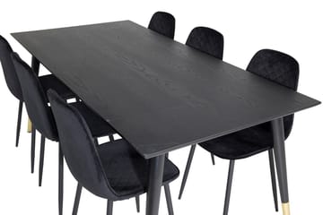 Rektangulär matgrupp Venture Home Guld - Møbler - Bord - Spisegruppe