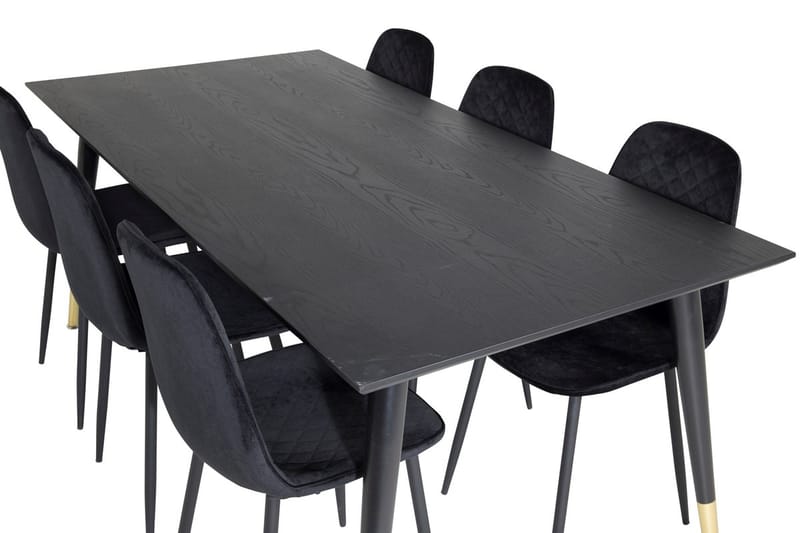 Rektangulär matgrupp Venture Home Guld - Møbler - Bord - Spisegruppe