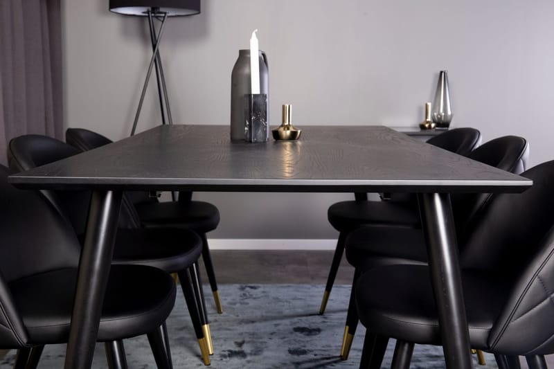 Rektangulär matgrupp Venture Home Guld - Møbler - Bord - Spisegruppe