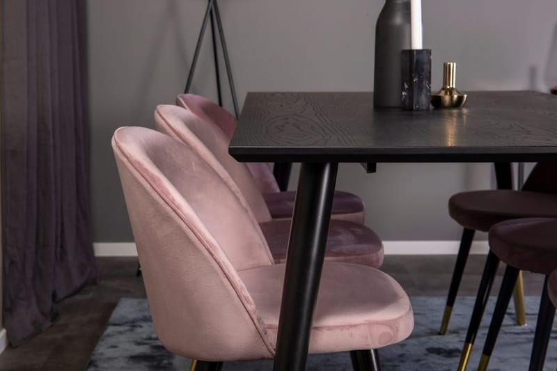 Rektangulär matgrupp Venture Home Guld - Møbler - Bord - Spisegruppe