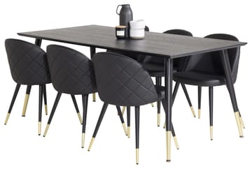 Rektangulär matgrupp Venture Home Guld - Møbler - Bord - Spisegruppe