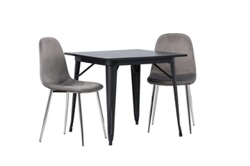 Rektangulär matgrupp Venture Home Ljusgrå Svart 2st - Møbler - Bord - Spisegruppe