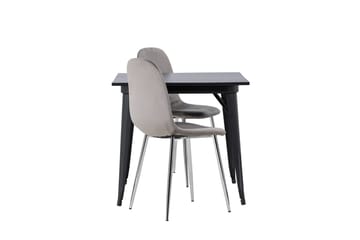 Rektangulär matgrupp Venture Home Ljusgrå Svart 2st - Møbler - Bord - Spisegruppe