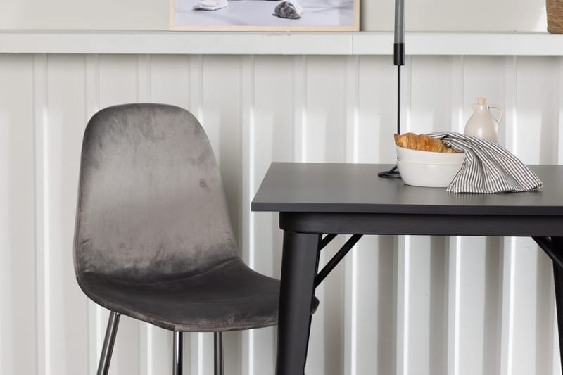 Rektangulär matgrupp Venture Home Ljusgrå Svart 2st - Møbler - Bord - Spisegruppe