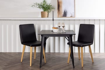Rektangulär matgrupp Venture Home Svart Svart 2st - Møbler - Bord - Spisegruppe