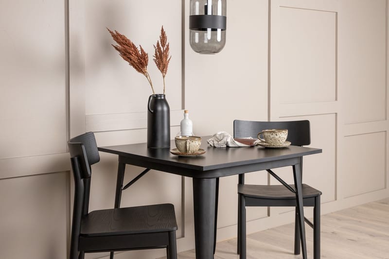 Rektangulär matgrupp Venture Home Svart Svart 2st - Møbler - Bord - Spisegruppe