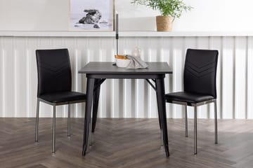 Rektangulär matgrupp Venture Home Svart Svart 2st - Møbler - Bord - Spisegruppe