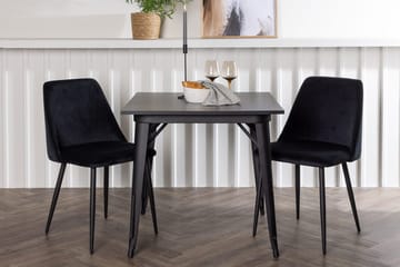 Rektangulär matgrupp Venture Home Svart Svart 2st - Møbler - Bord - Spisegruppe